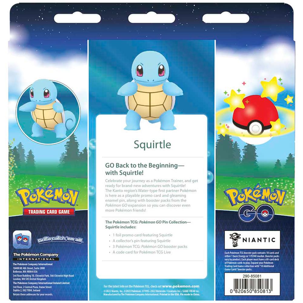 View 5 Pokémon GO TCG Squirtle Promo Box with Pin Badge and 3 Booster Packs POK8681-SQUIRTLE