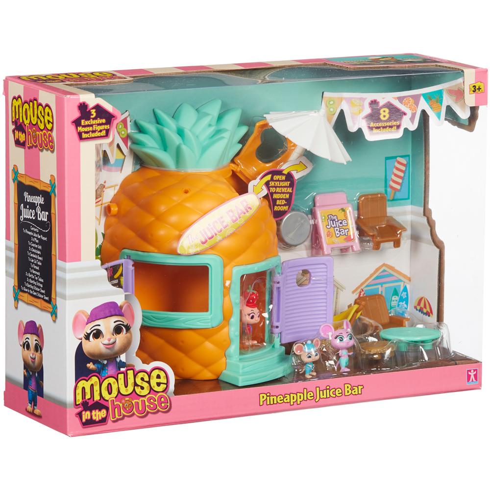 Mouse in The House Pineapple Juice Bar Playset with Figures for Ages 3+ 07395