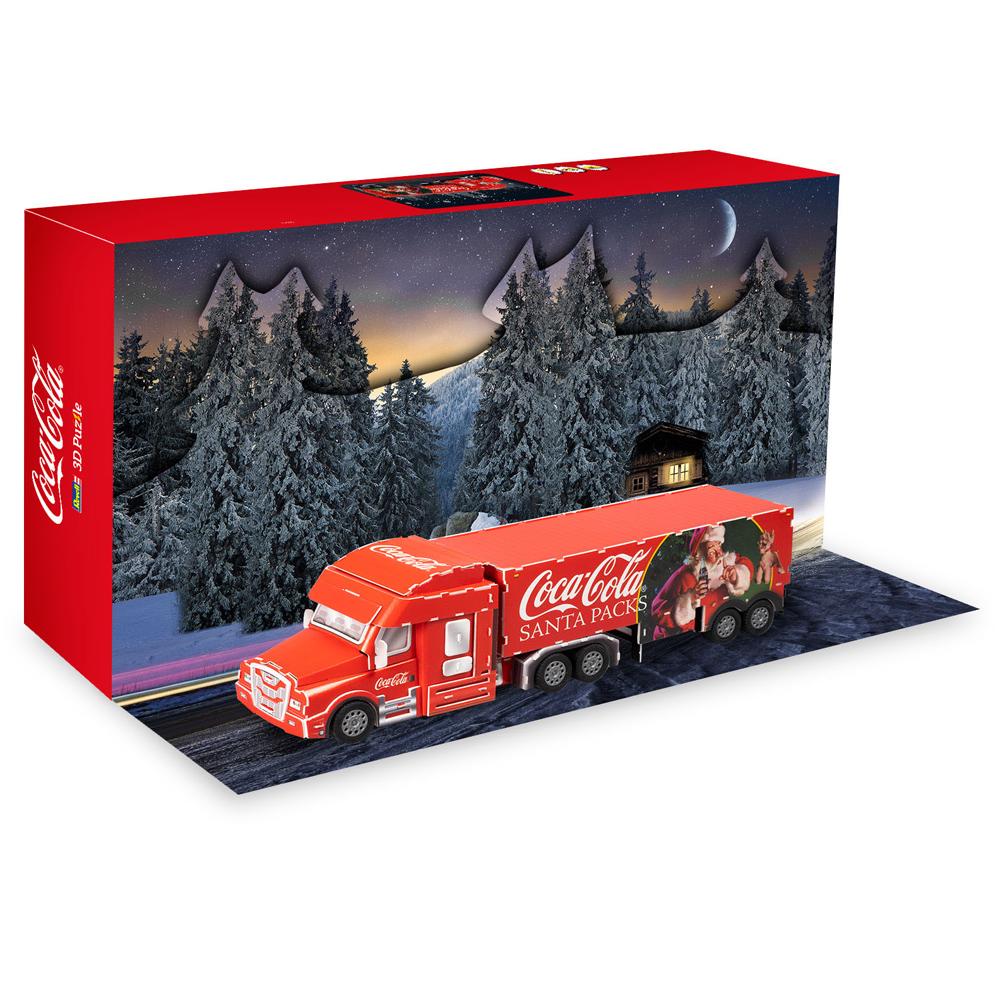 View 4 Revell Advent Calendar Coca Cola Truck 3D Puzzle 42cm Long for Ages 12+ 01041