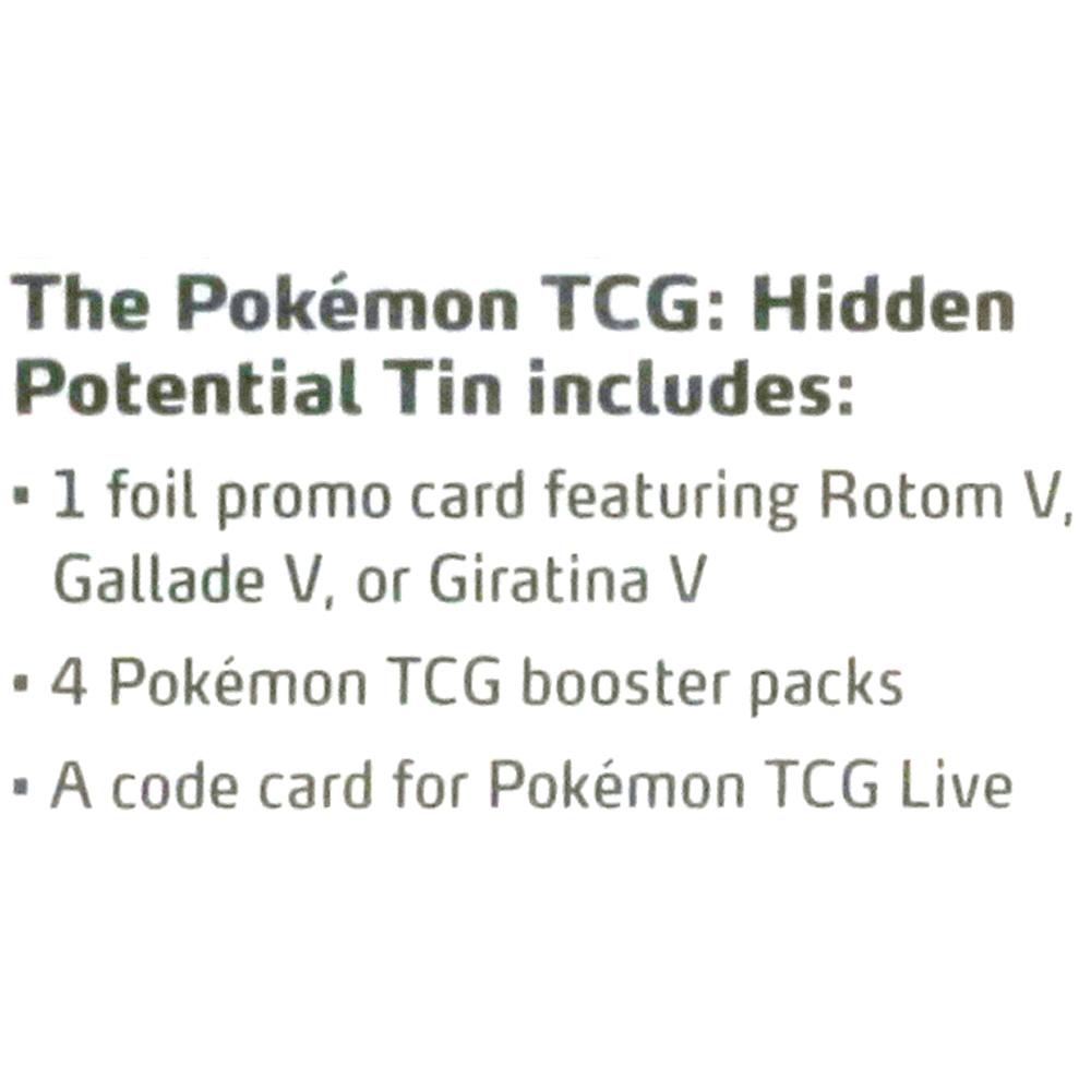 View 4 Pokémon Trading Card Game Hidden Potential GIRATINA V Tin with 4 Booster Packs POK85116-GIRATINA