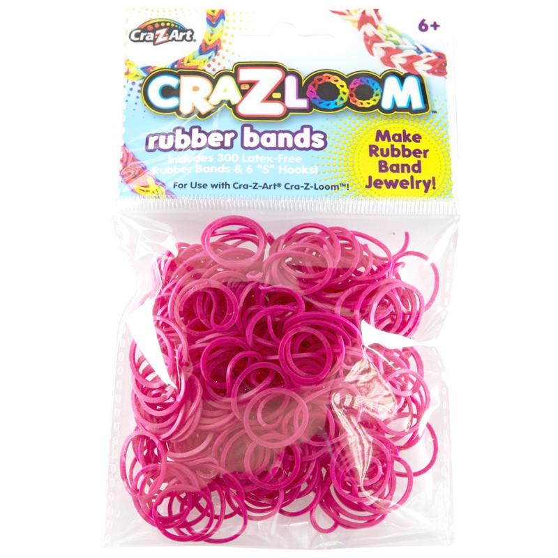 Cra-Z-Loom Fashion Colour Band PINK (300 Pack) CO19101PINK