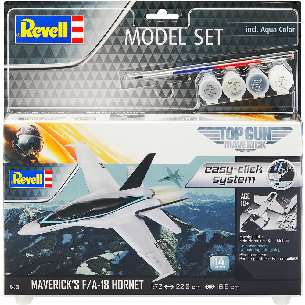 View 3 Revell Easy-Click Top Gun Maverick's F/A-18 Hornet Aircraft Model SET Scale 1:72 64965