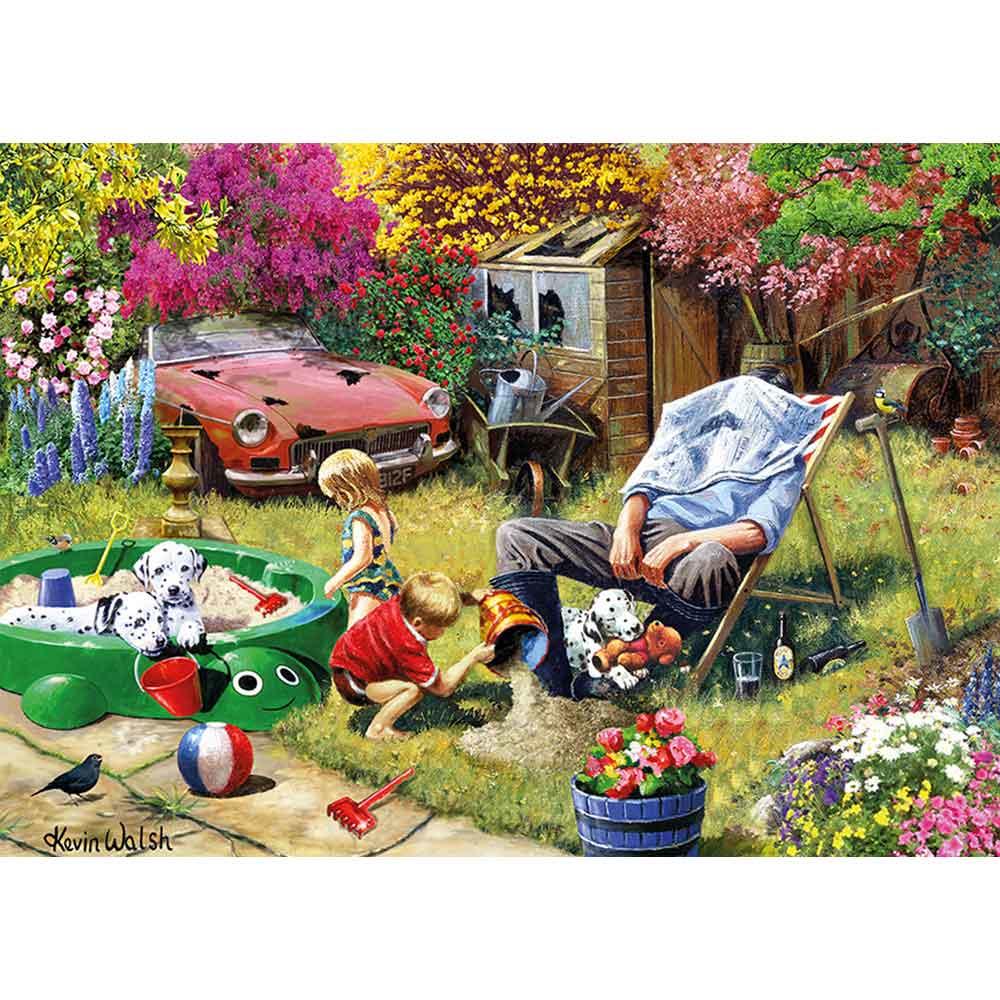 View 2 Kidicraft Busy In The Garden Kevin Walsh Nostalgia 1000 Piece Jigsaw Puzzle 33018