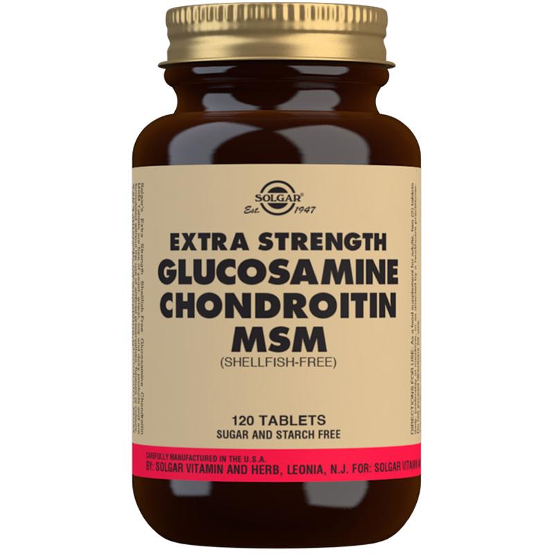 Solgar Extra Strength Glucosamine Chondroitin MSM 120 TABLETS SOLE1319