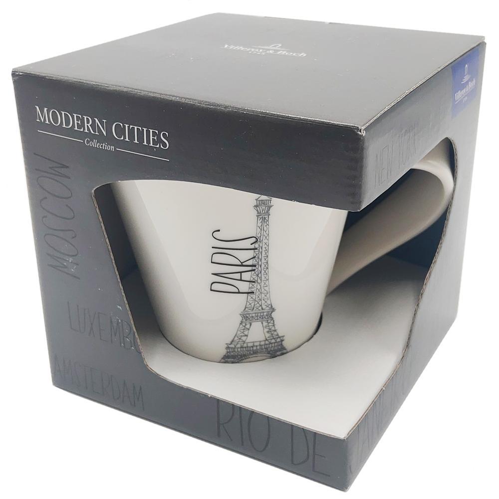 View 2 Villeroy & Boch Modern Cities Collection PARIS 310ml Porcelain Mug BOXED 10-1628-5101