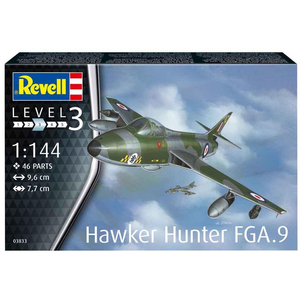 View 3 Revell Hawker Hunter FGA.9 Fighter Bomber Aircraft Model Kit Scale 1:144 03833