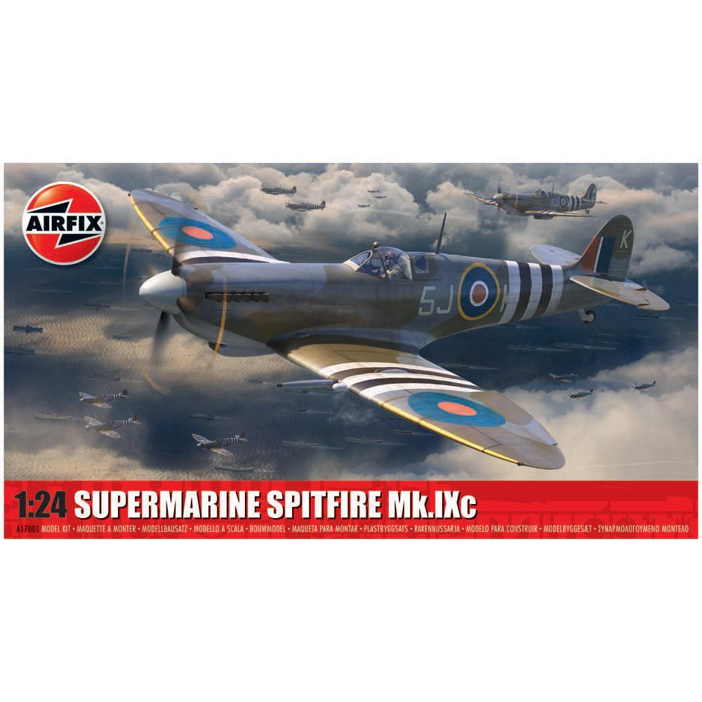 Airfix Supermarine Spitfire Mk IXc RAF Military Aircraft Model Kit Scale 1:24 A17001
