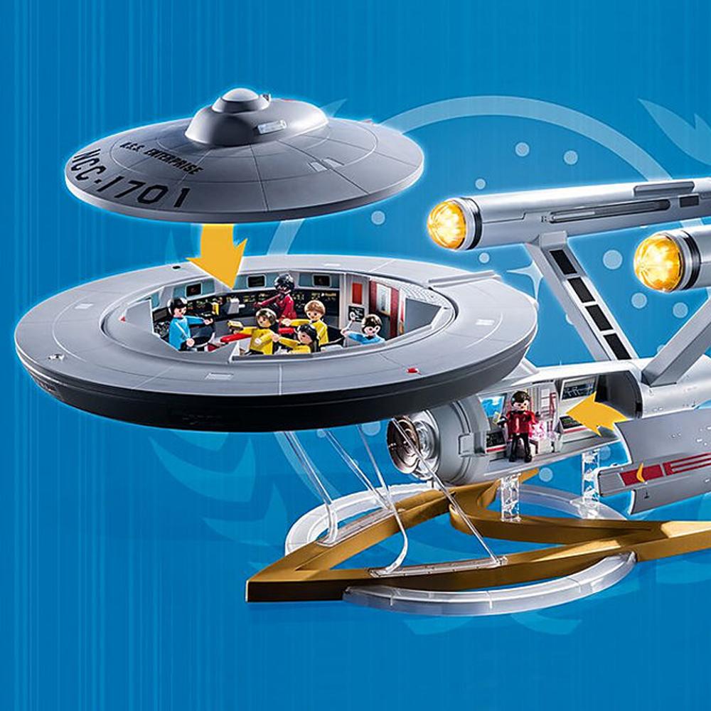 View 4 Playmobil Star Trek U.S.S. Enterprise NCC-1701 Space Ship Playset P70548
