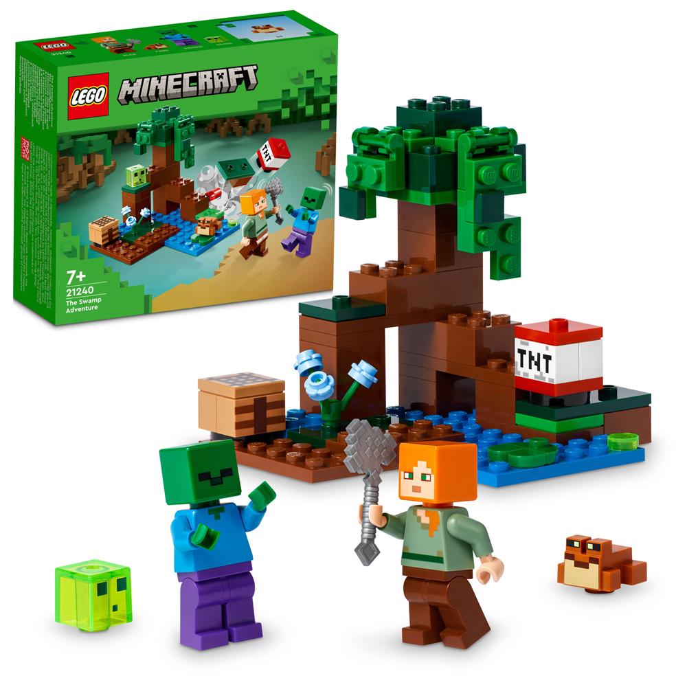 View 3 LEGO Minecraft The Swamp Adventure Building Set Toy 65 Pieces for Ages 7+ L21240