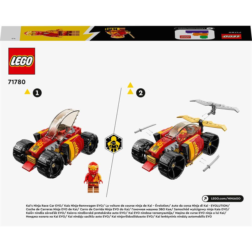View 4 LEGO Ninjago Kai’s Ninja Race Car EVO Building Set Toy 94 Piece for Ages 6+ 71780