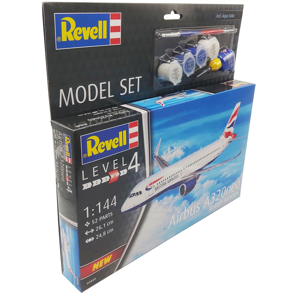 Revell Airbus A320neo British Airways Aircraft MODEL SET Scale 1:144 63840