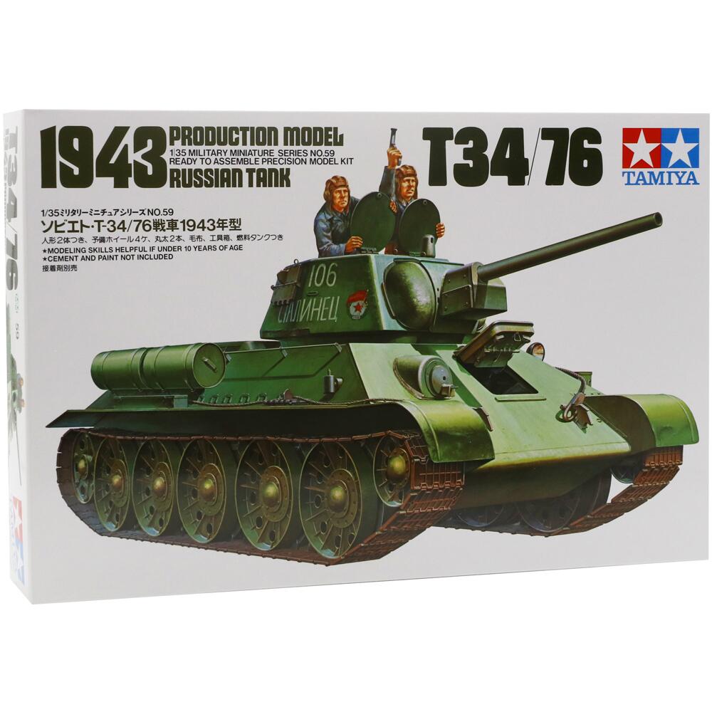 Tamiya T34/76 Russian Tank Plastic Model Kit 35059 Scale 1/35 35059
