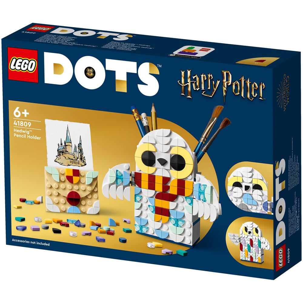LEGO DOTS Harry Potter Hedwig Snowy Owl Pencil Holder Building Set 41809