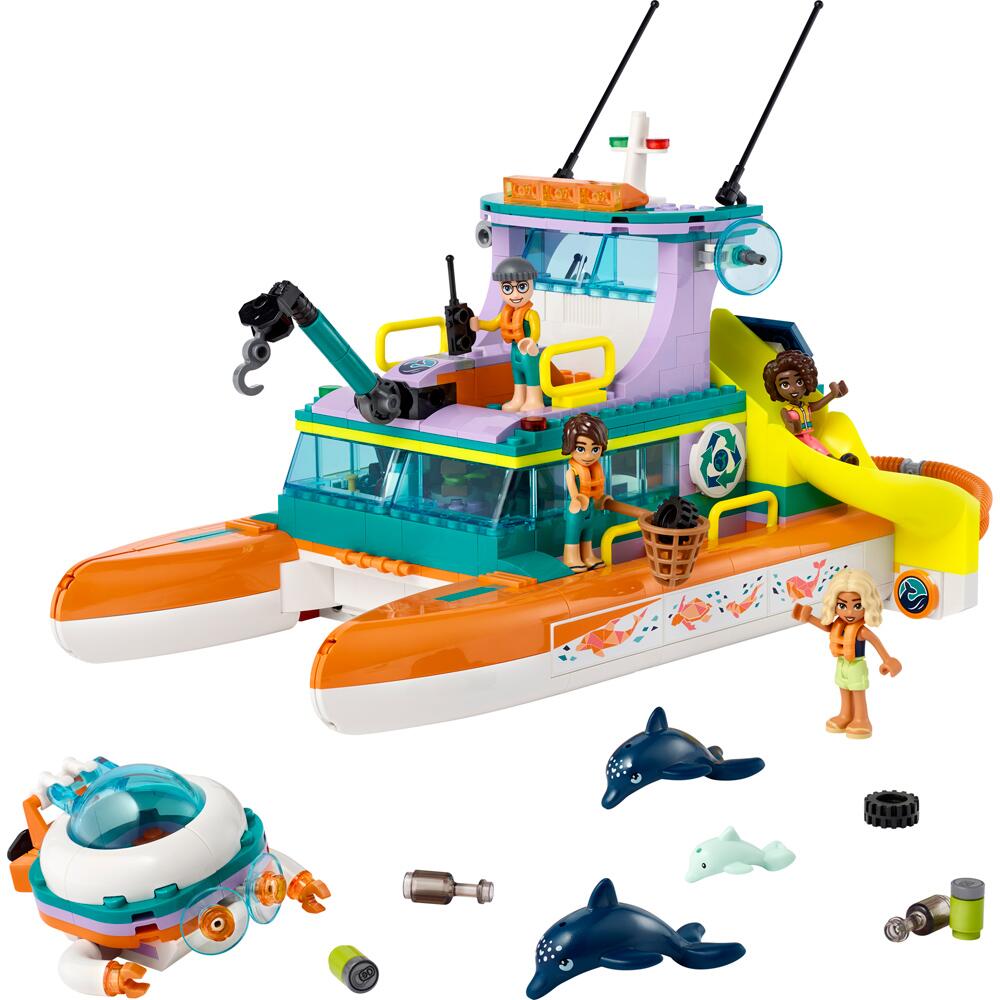 LEGO Friends Sea Rescue Boat 717 Piece Building Set 41734 Ages 7+