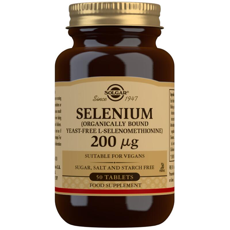 Solgar Selenium 200ug 50 TABLETS E2556