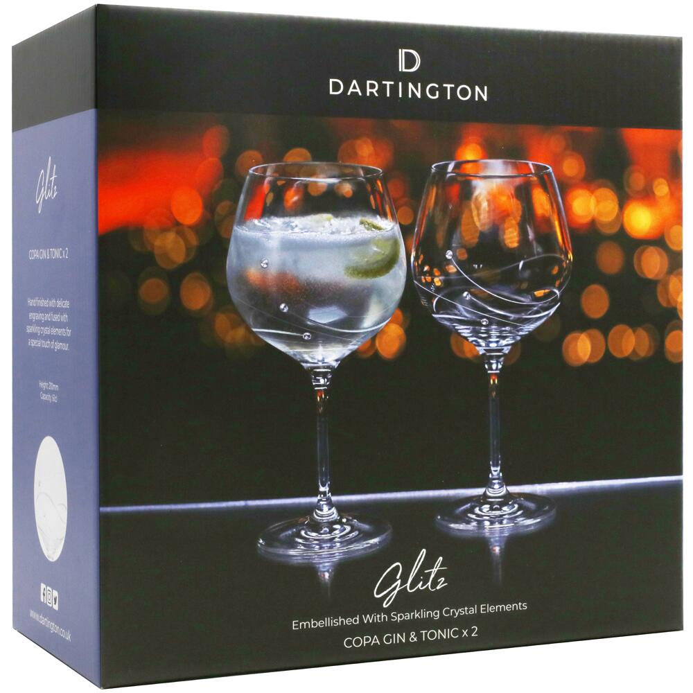 Dartington Crystal Glitz Copa Gin & Tonic Glasses SET of 2 ST2557/13/P
