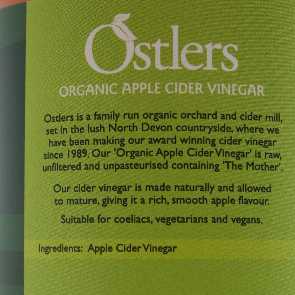View 2 OSTLERS Organic Apple Cider Vinegar with "The Mother" 1 Litre 793591688442