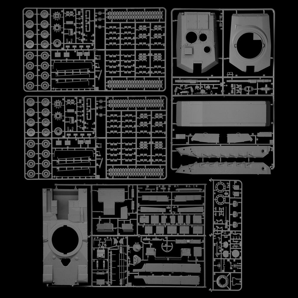 Italeri 6596 M1A1 Abrams 1/35 Scale Plastic Model Kit with Decals for 4  Versions 