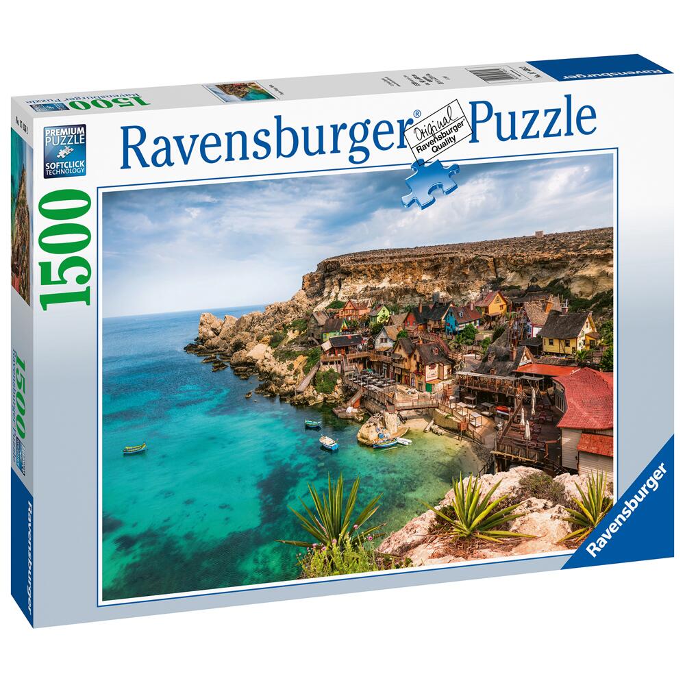 Ravensburger Popeye Village Malta 1500 Piece Jigsaw Puzzle 17436