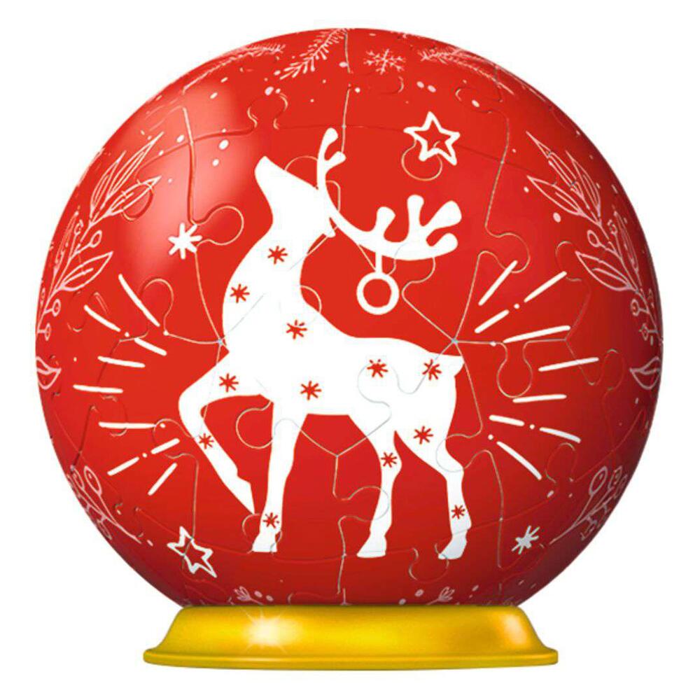Ravensburger Red Reindeer Christmas Bauble 3D PuzzleBall