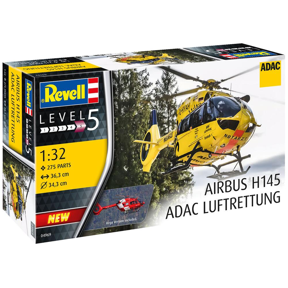 Revell Airbus H145 ADAC Luftrettung Helicopter Model Kit Scale 1:32 04969