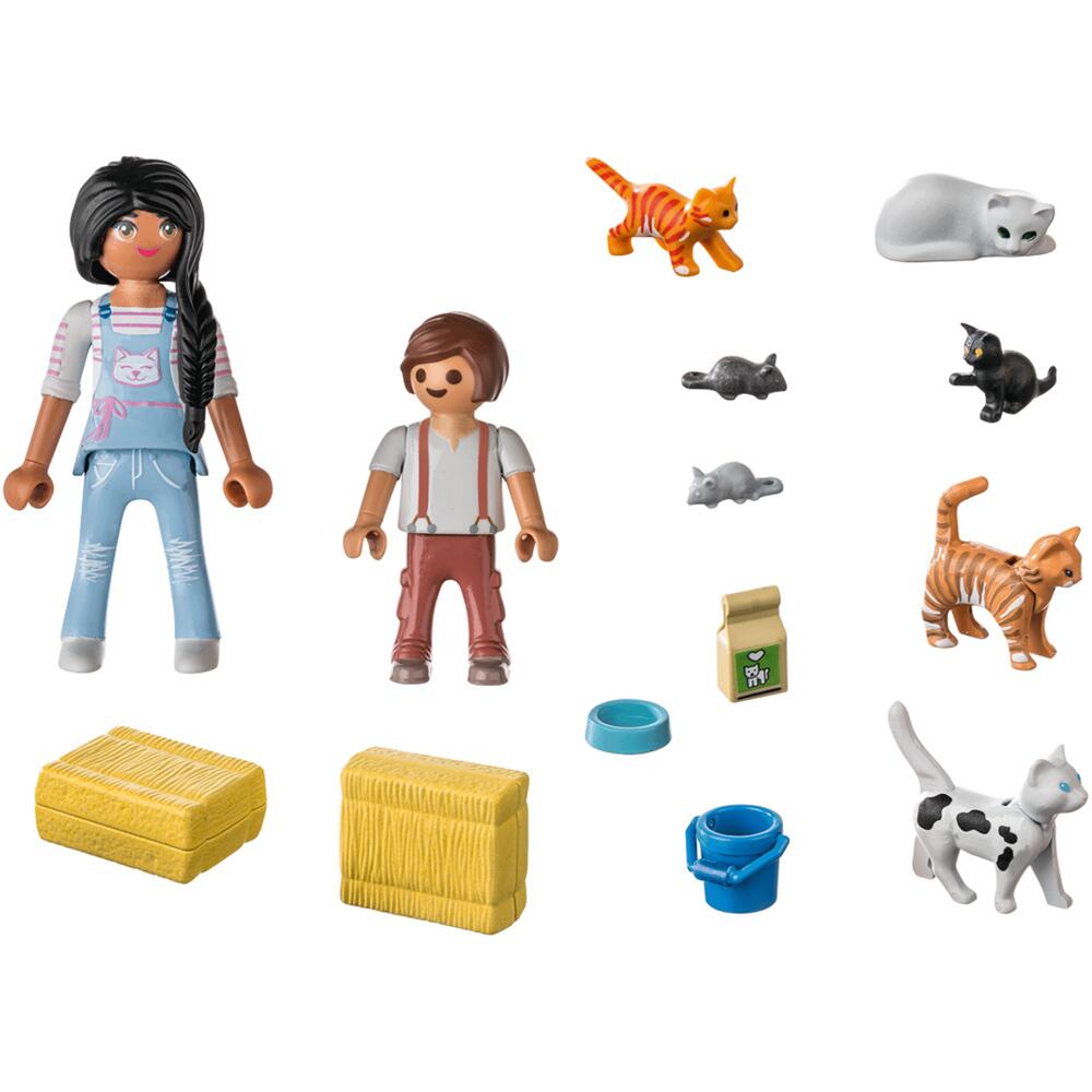 Playmobil Country Cat Family Figure Set