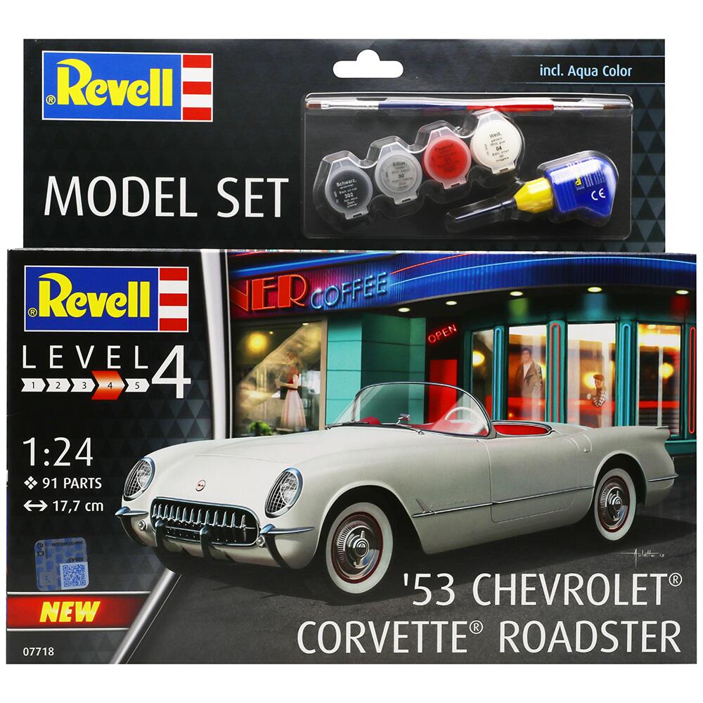 Revell Chevrolet Corvette Roadster 1953 Sports Car Model SET Scale 1:24 67718