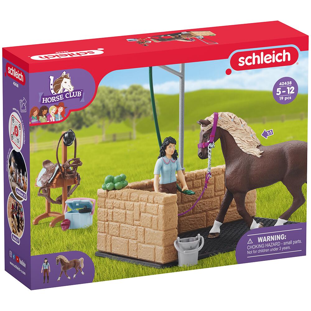 Schleich Horse Club Washing Area Playset with Horse Club Emily & Luna 42438