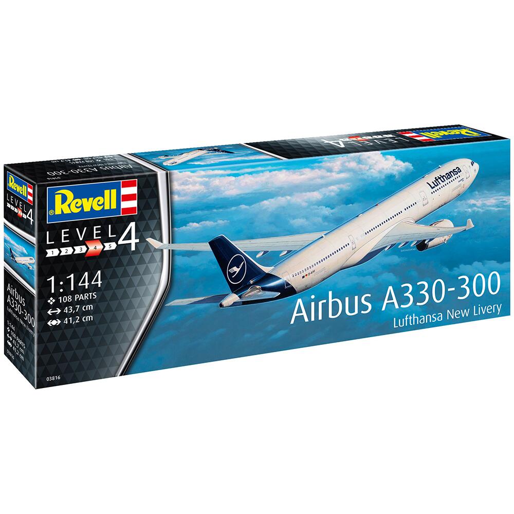 Revell Airbus A330-300 Lufthansa Passenger Aircraft Model Kit Scale 1:144 03816