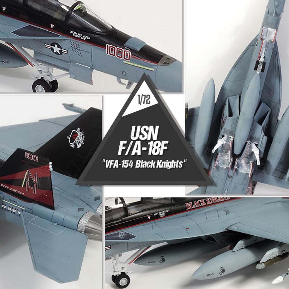VeryHot製 VFA-154 BLACK KNIGHTS“ディカプリオ似 ” VFA-154 Black Knights F/A-18F Model, Navy, 1/40th (18