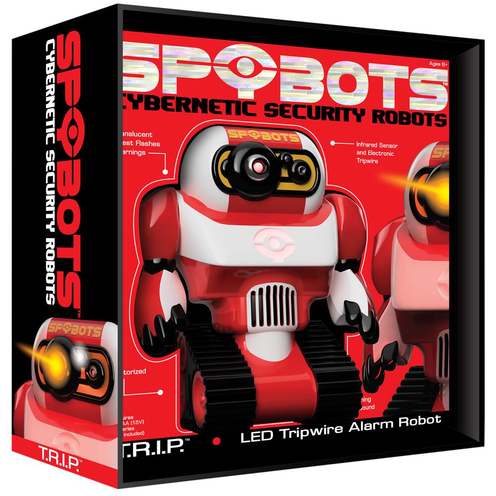 Spybots Trip Led Tripwire Alarm Robot With Infared Sensor And Siren Sounds