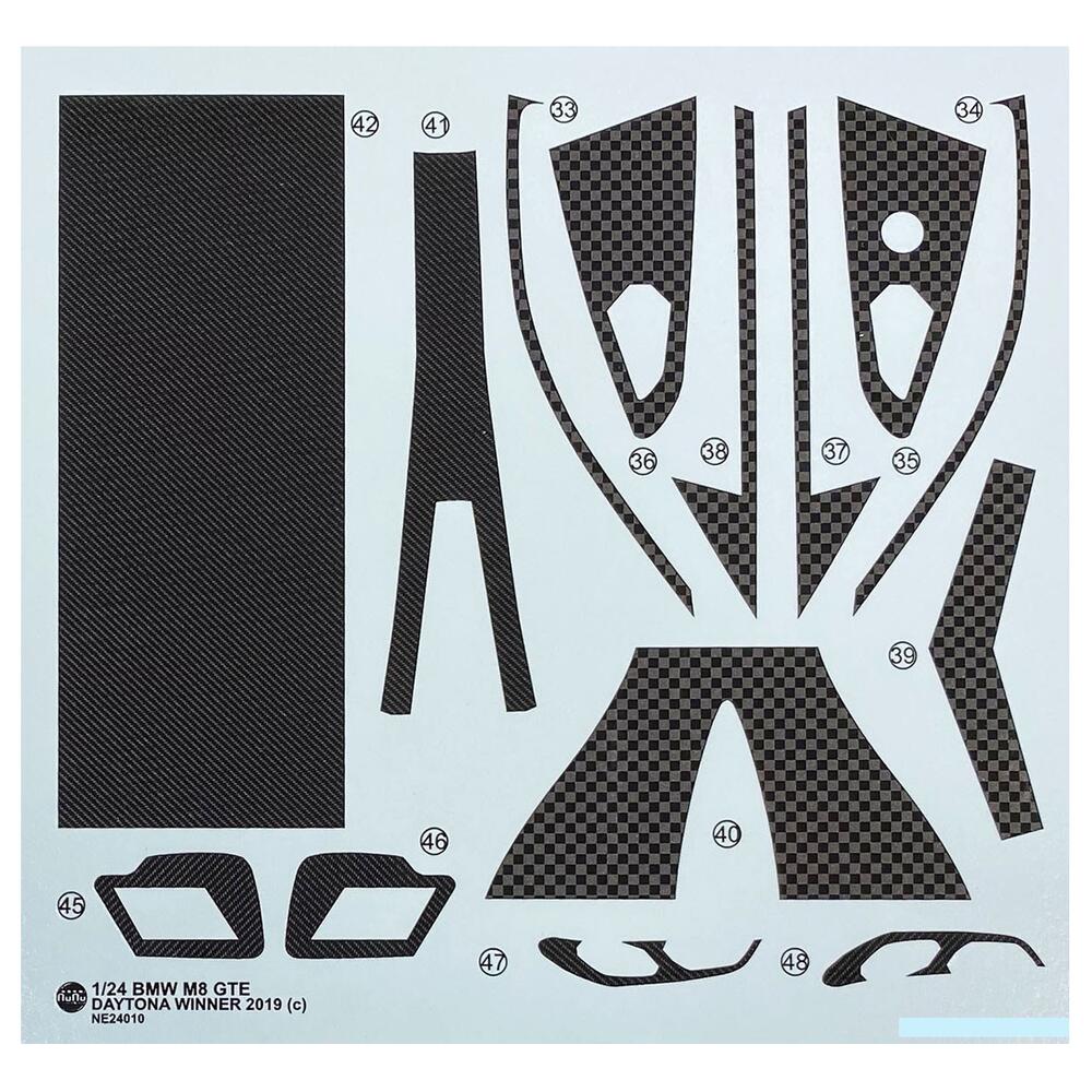 Nunu Detail Up Parts Set for BMW M8 GTE 2019 Daytona Winner Model Kit 