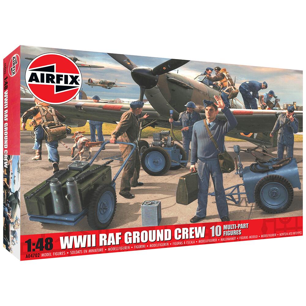Airfix WWII RAF Ground Crew 10 Multi-Part Figure Set Scale 1:48 A04702