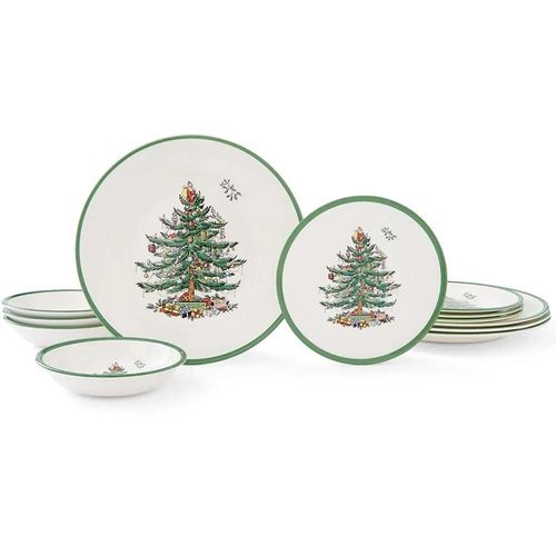 Spode Christmas Tree 12 Piece Dinner Set XT8808M