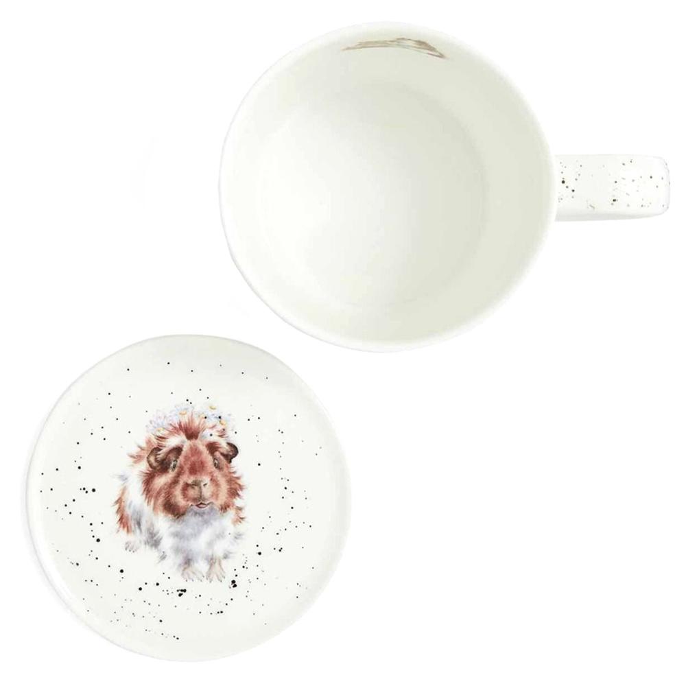 Royal Worcester Wrendale Piggy in Middle Fine Bone China MUG & COASTER SET