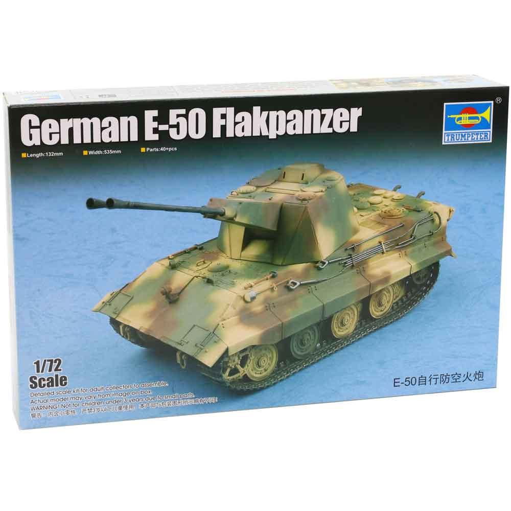 Trumpeter German E-50 Flakpanzer Tank Military Model Kit Scale 172