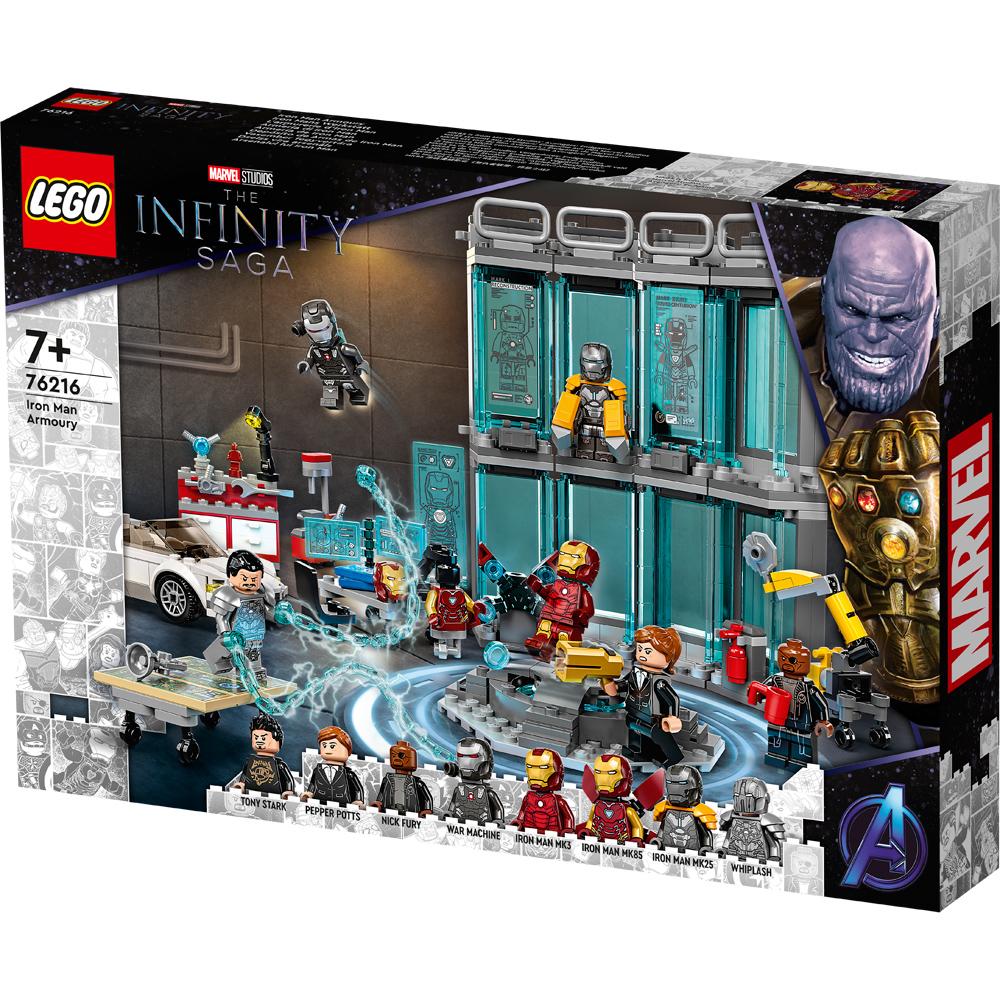 LEGO Marvel Infinity Saga Iron Man Armoury Building Set 496 Piece for ...