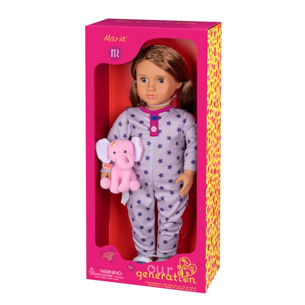 Our Generation - 18-inch Doll - Brown Eyes & Brunette Hair - Pajama
