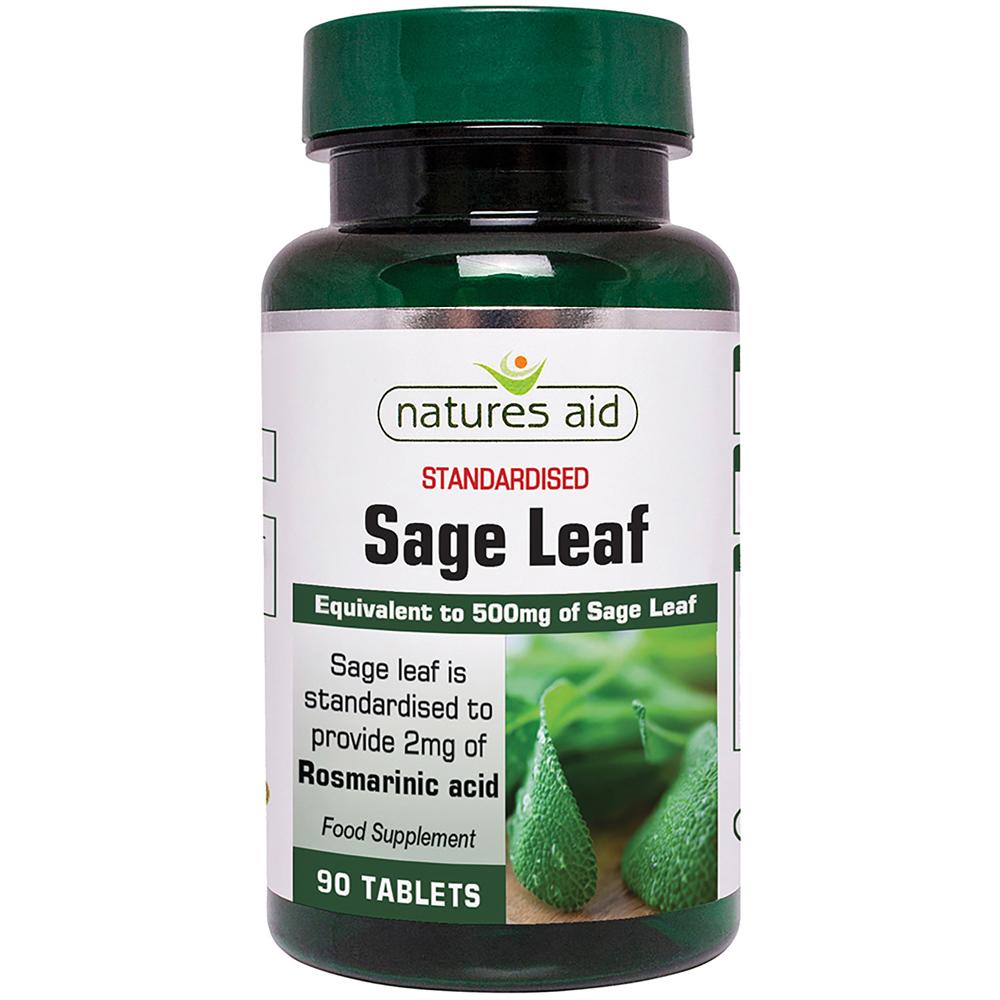 Natures Aid Standardised Sage Leaf (500mg Equivalent) 90 Tablets