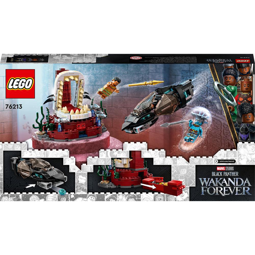 View 4 LEGO Marvel Black Panther Wakanda Forever King Namor’s Throne Room Building Set 76213