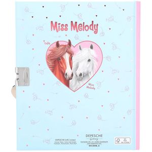 View 4 Depesche Miss Melody Diary with Padlock 192 Lined Pages & Stickers Pink Cover 0412048_A