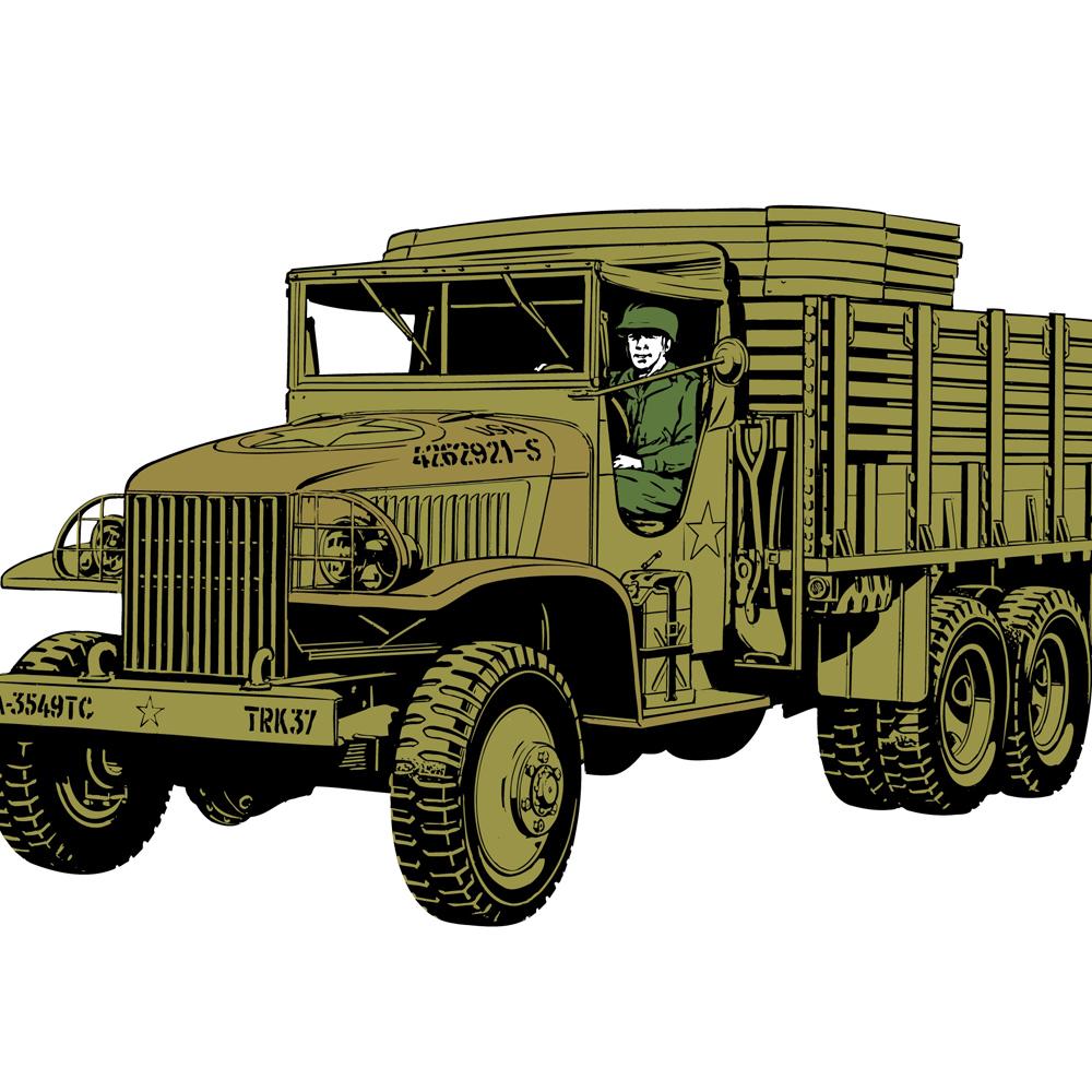 View 3 Tamiya U.S 2½ Ton 6x6 WWII Cargo Truck Plastic Model Kit Scale 1:48 THC32548