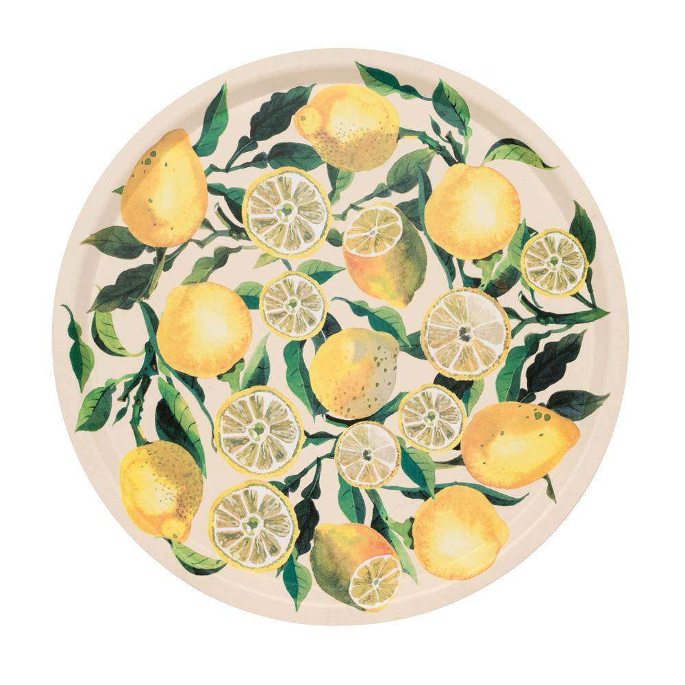 Emma Bridgewater Fruit Lemons Birch Round Serving Tray LE8000