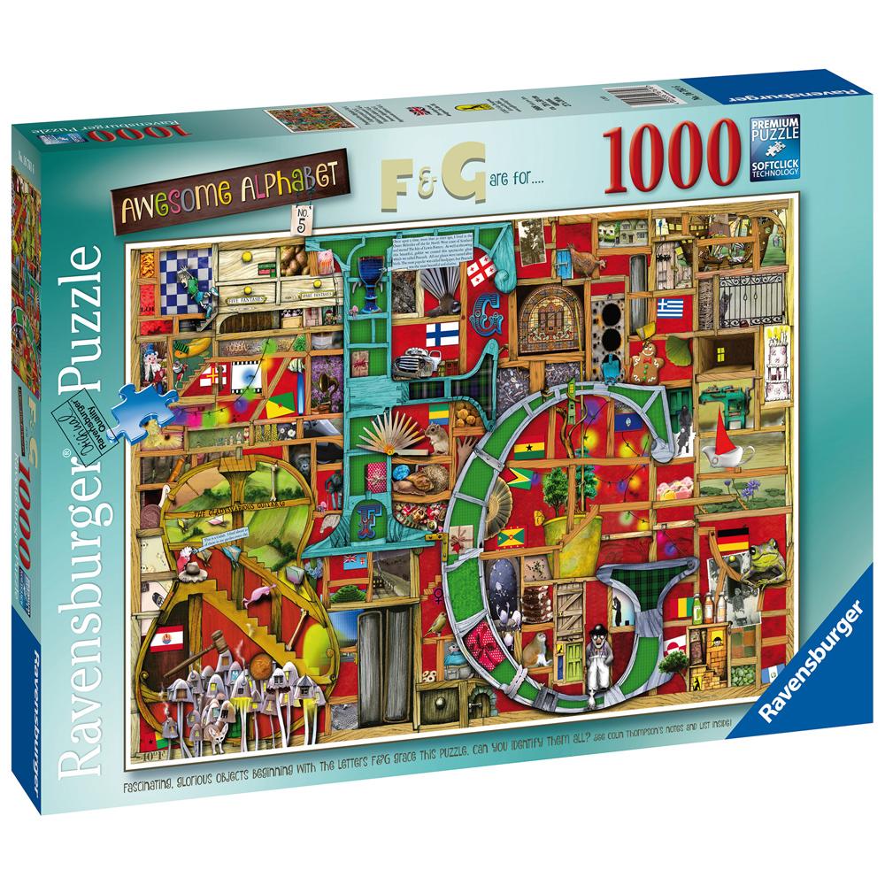 Ravensburger Colin Thompson Awesome Alphabet No.5 F & G 1000 Piece Jigsaw Puzzle 16761