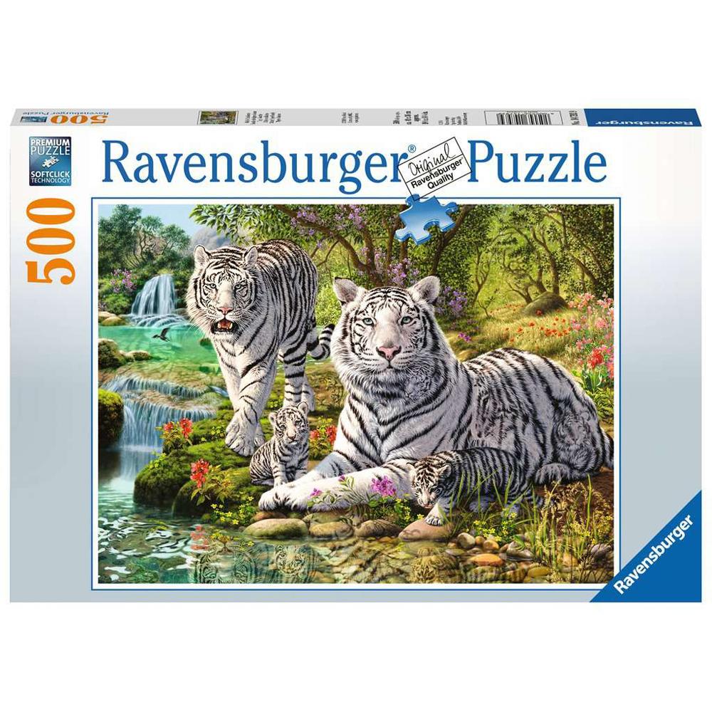 Ravensburger White Tiger Family 500 Piece Jigsaw Puzzle R14793