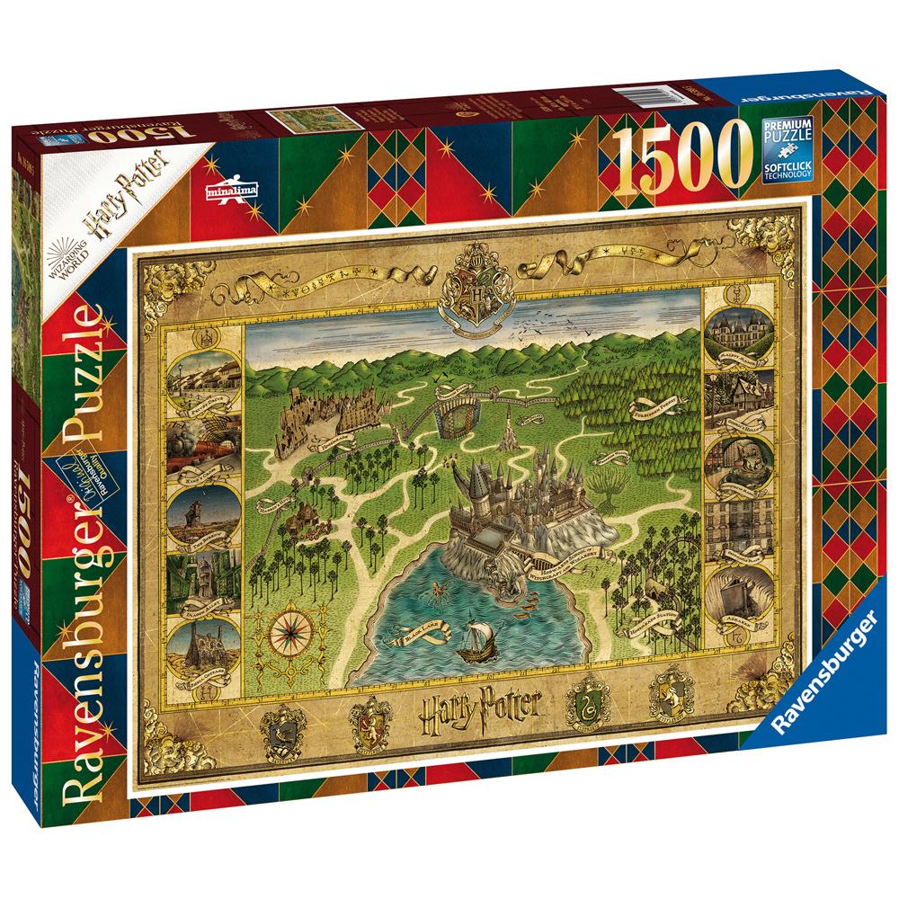 Ravensburger Harry Potter Hogwarts Map 1500 Piece Jigsaw Puzzle 16599