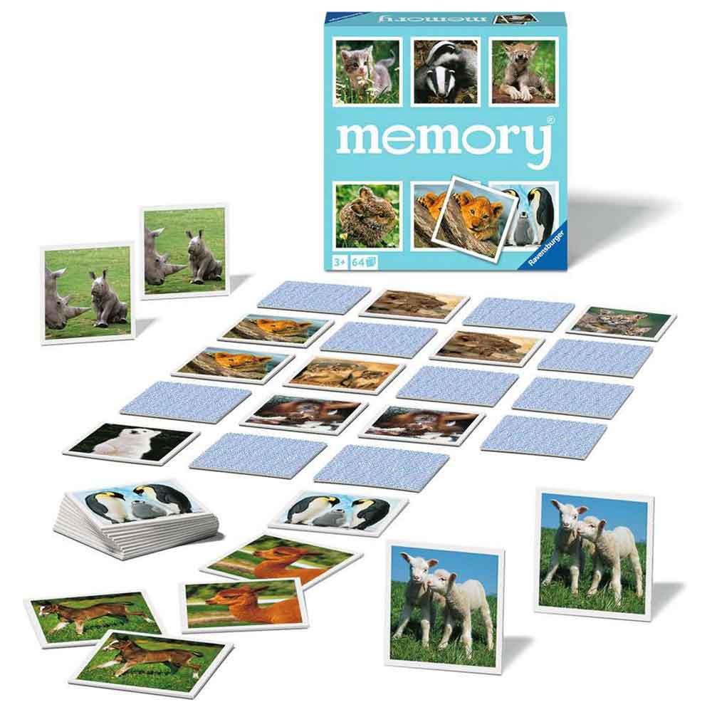 View 2 Ravensburger Animal Babies Memory Game 20879