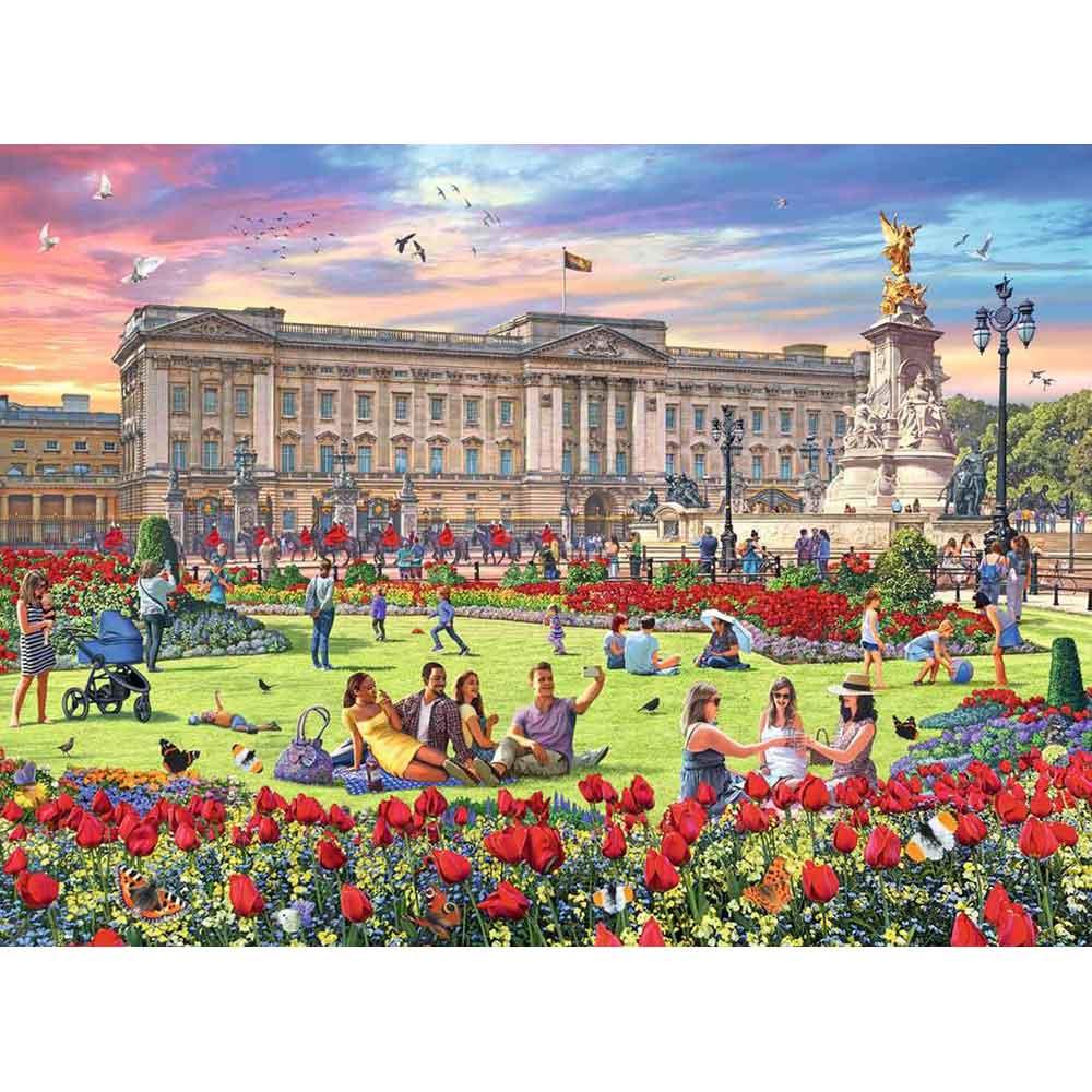View 3 Ravensburger Happy Days No.5 Royal Residences 4 x 500 Piece Jigsaw Puzzles 17140