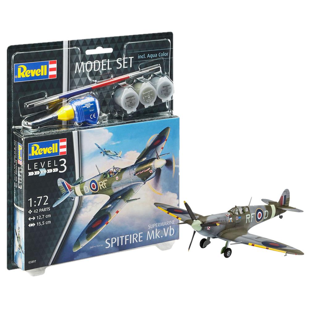 Revell Supermarine Spitfire Mk.Vb MODEL SET Kit Scale 1:72 63897