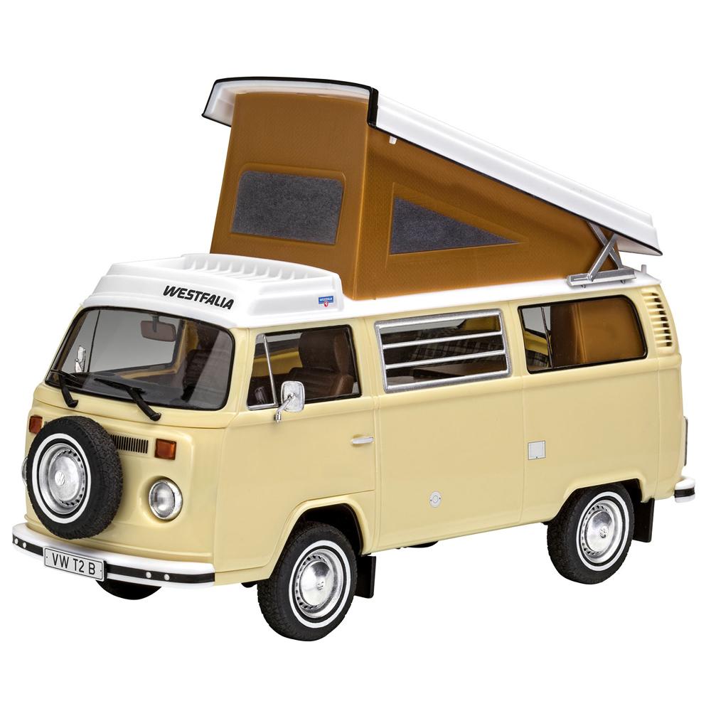 View 2 Revell Volkswagen Camper T2 Easy Click System Model Set Scale 1:24 with Paints 67676
